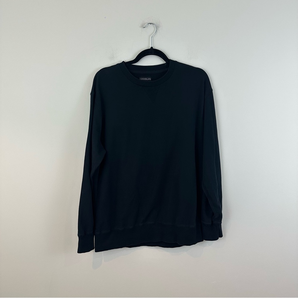 Goodlife Men’s Black Crewneck Sweatshirt Long Sleeve Size Extra Large XL